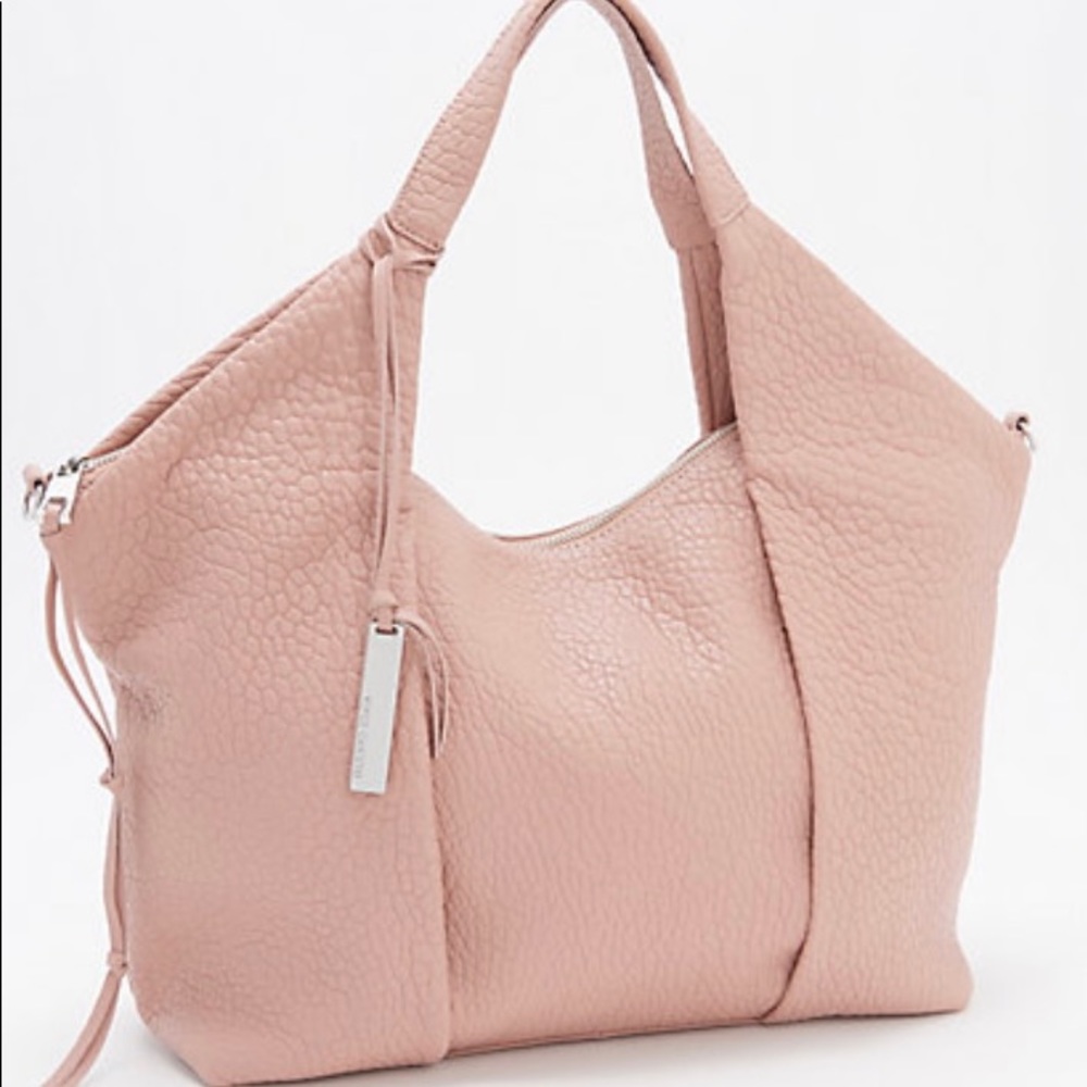 Vince Camuto Convertible Lamb Leather Pleated Tote